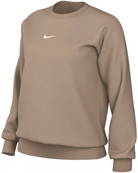 Свитшот Nike W NSW PHNX FLC CREW OS DQ5733-200 р. L бежевый
