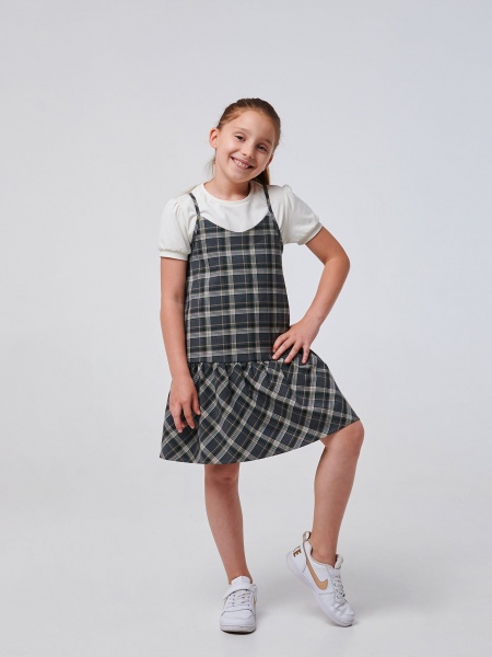 Сарафан для девочек Smil 120362 р.140 серый 120362 