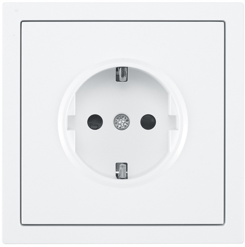 Механізм розетки побутова із заземленням HausMark Juna IP20 білий матовий 7041-0988-124BQC