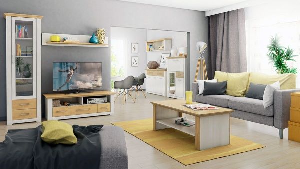 Вітрина VMV Holding Arsal 1W2S дуб кам’яний / сосна норвезька 