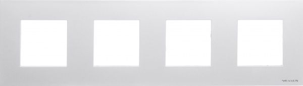 Рамка чотиримісна ABB ZENIT універсальна срібний N2274 PL