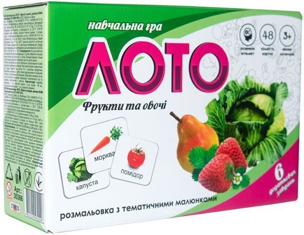Лото Strateg Фрукти та овочі (укр.) 30366