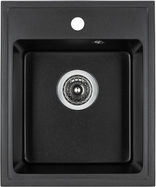 Мойка UP! (Underprice) из кварцевого песка KAPPA BLACK 41х49х21 