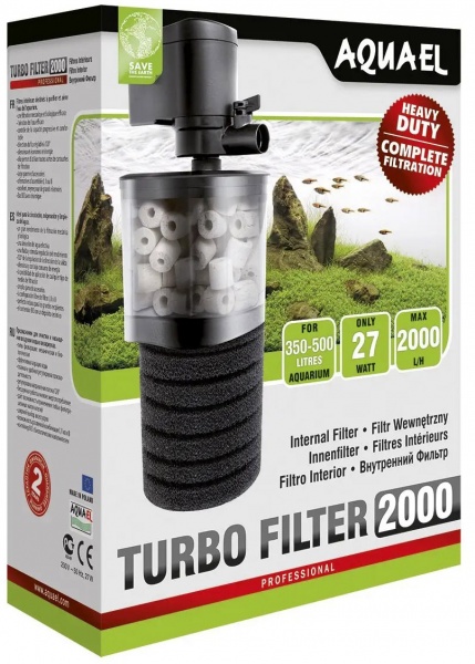 Фильтр Aquael внутренний для аквариума Turbo Filter 2000 л/ч на 350-500 л 109405