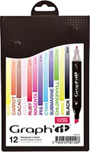 Набір маркерів Graph'it Classic 12шт. GI00120 різнокольоровий 