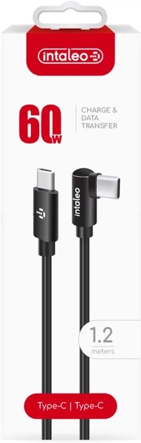 Кабель Intaleo SilkLink Arc 60W Type-C to Type-C 1,2 м черный (SilkLink Arc 60W)