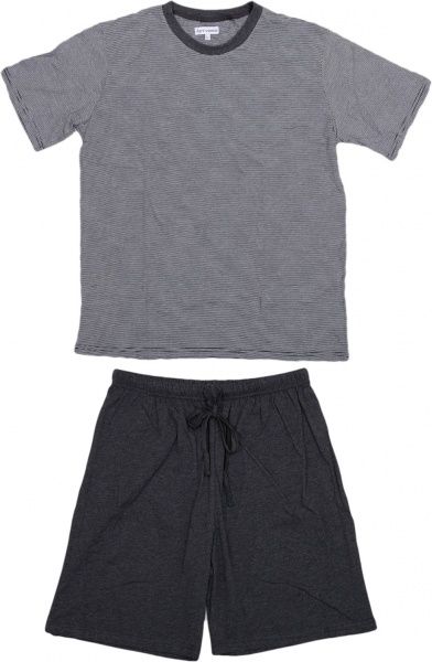 Костюм домашний мужской La Nuit Home Stripe р. XXL серо-черный 