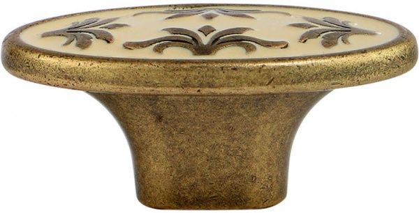 Меблева ручка D 24177.01.058 18630 бронза/кремова емаль Bosetti Marella