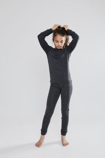 Комплект термобілизни Craft MERINO 180 SET JR 1907878-998000 122/128 чорний меланж