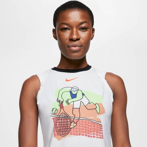 Футболка Nike W NKCT DRY TANK PS NT CI9324-100 р.L білий