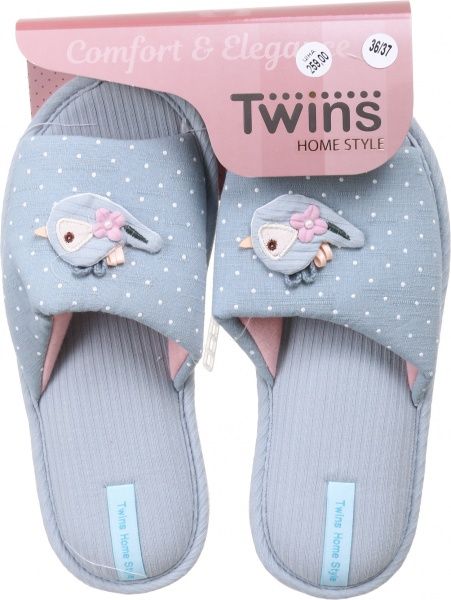Тапки домашние Twins HS-VL Птичка бирюза р. 38/39 