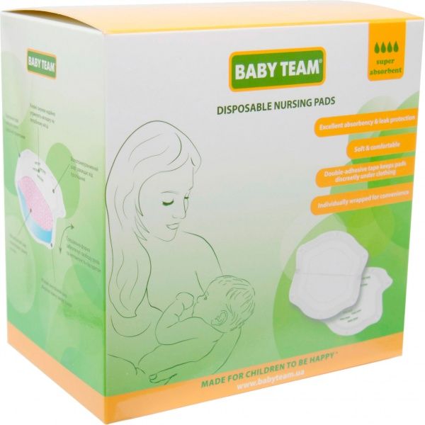 Лактационные вкладыши в бюстгальтер Baby Team Super 30 шт.
