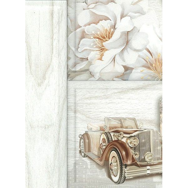 Плитка InterCerama Blanco декор 15х40 Д 181 071-1 