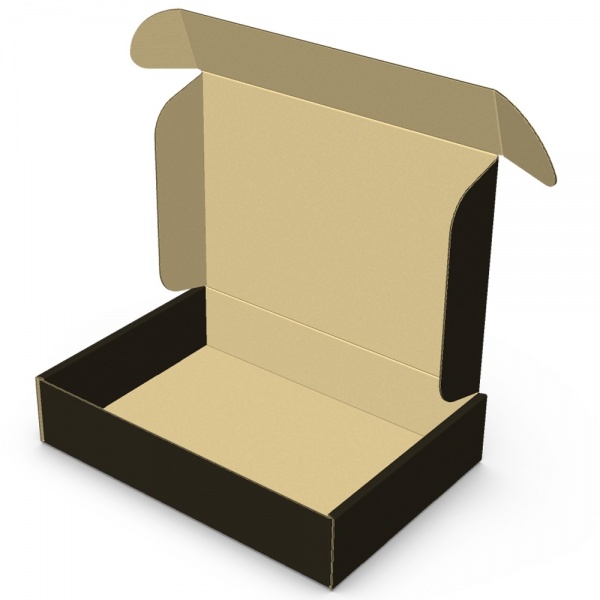 Картонна коробка (Е) + 1 кол. (чорний) 206,5x147x100 мм