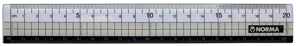 Линейка 20 см прозрачная 9004-20N NORMA