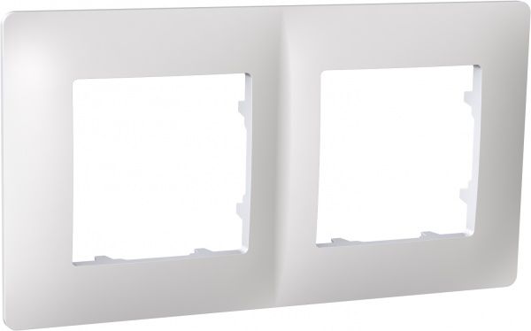 Рамка двухместная Plank Electrotechnic Classic универсальная белый PLK1020031