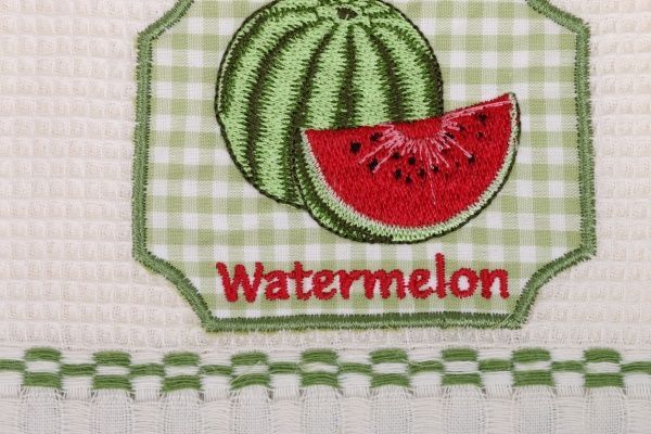 Набір рушників кухонних Кавун 2 шт. 45x70 см білий із зеленим Home Line 