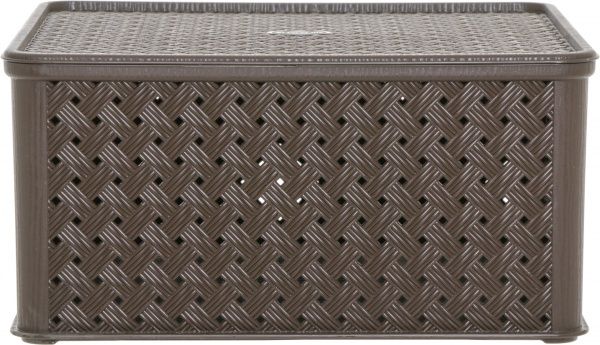 Кошик пластиковий Tontarelli із кришкою Аріанна L 165x332x290 мм