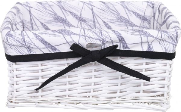 Кошик плетений Tony Bridge Basket з текстилем 35х25х16 см HQN20-2AB-4 