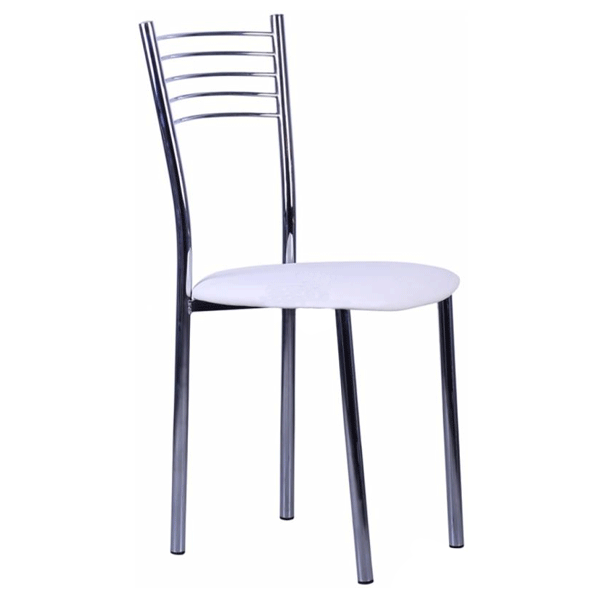 Стілець обідній AMF Art Metal Furniture Оллі хром хром/молочний