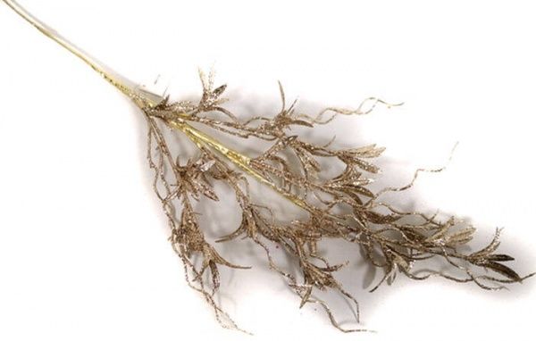 Декорація новорічна Гілка із завитками і пучками 85 см шампань EPI-EYKA3119 