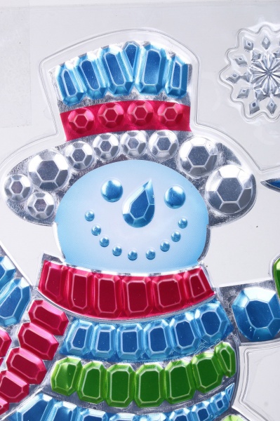 Наклейка декоративна силіконова мікс (6 дизайнів) в асортименті 91418-PN 21x22 см