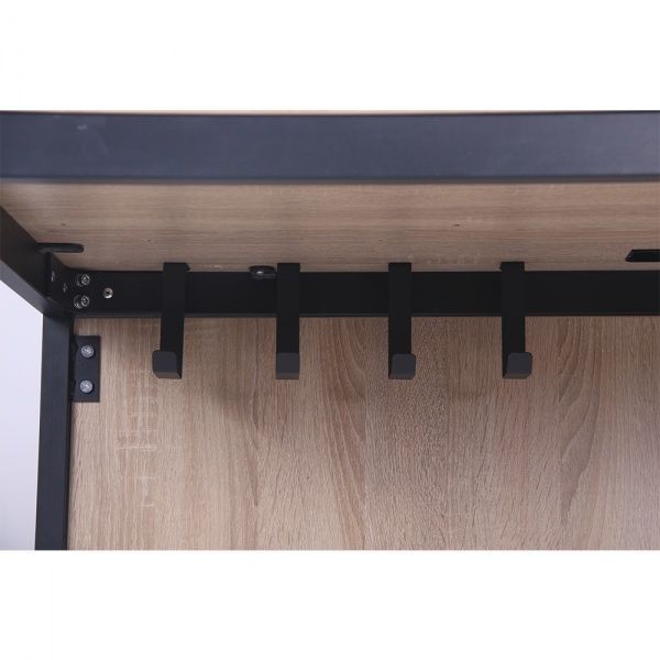 Стол письменный AMF Art Metal Furniture Осло с ящиком и кабель-каналом графит 