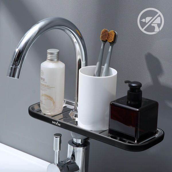 Полка MVM BP-23 черная с фиксатором 