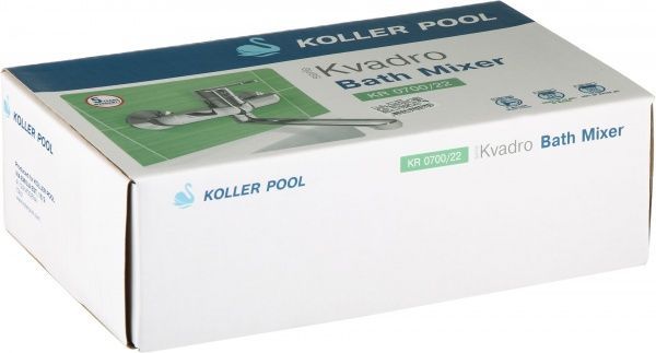 Смеситель для ванны Koller Pool Kvadro KR0700 с переключателем DV 01