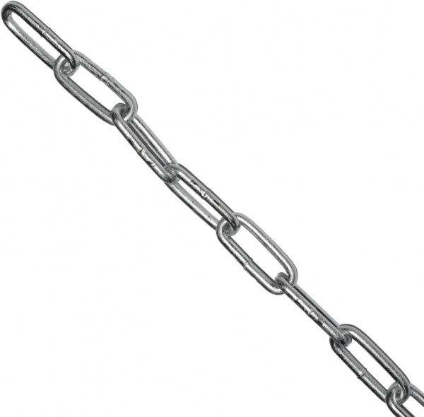 Цепь длиннозвеньевая 3 мм 1 м А4 нержавеющая сталь