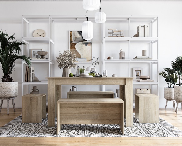 Стол обеденный Грейд Эда 1386х764х794 мм дуб сонома 