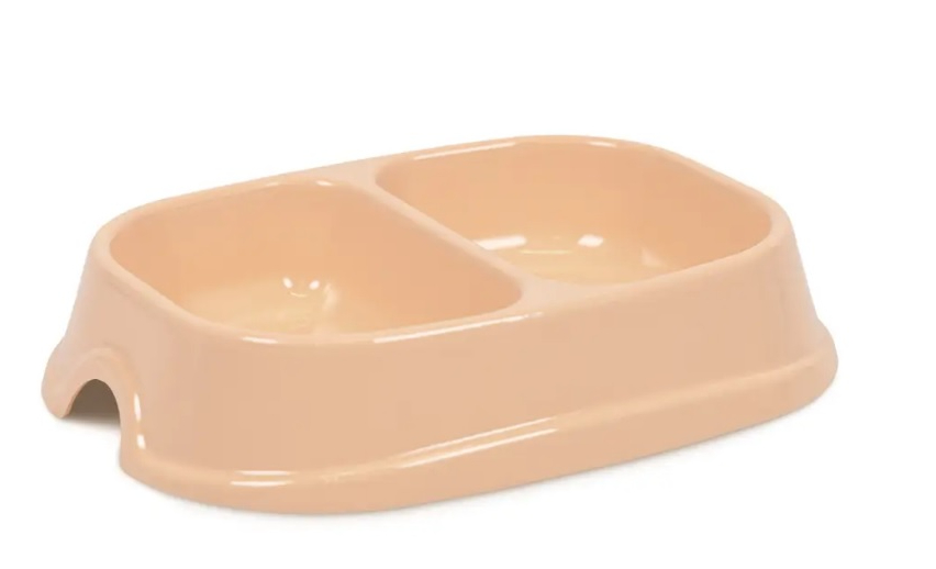 Миска Природа Модерн №1 Дует 0,4 л рожево-бежева