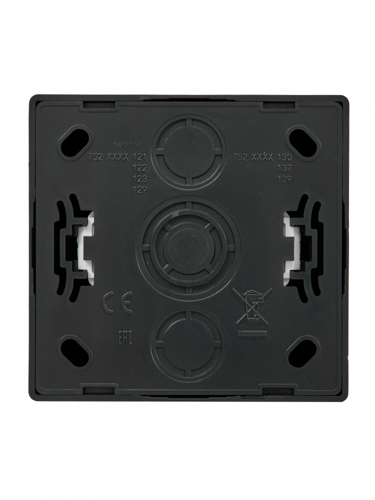 Розетка побутова без заземлення Lezard LETO IP20 антрацит 752-4200-121B