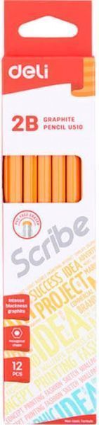 Олівці чорнографітні 2B 12 шт. U51000-12 Deli