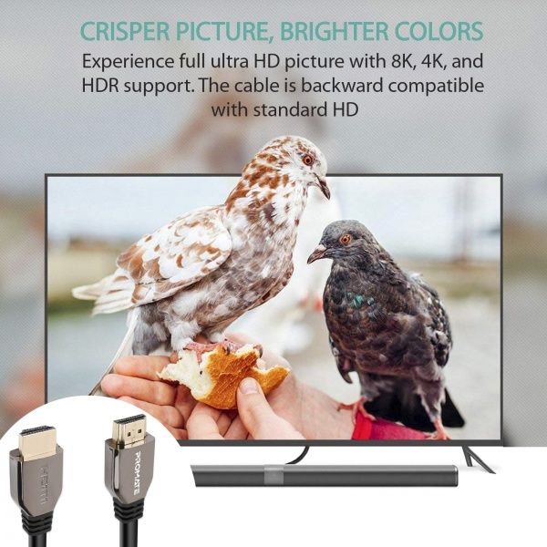 Кабель Promate HDMI 2 м чорний (prolink8K-200.black) 