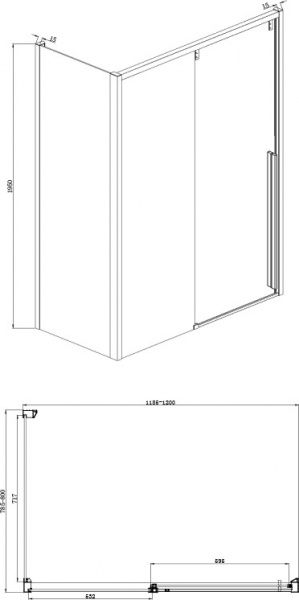 Душевая кабина Bravat Slim Line S/C 120х80х195 (Nni1131)