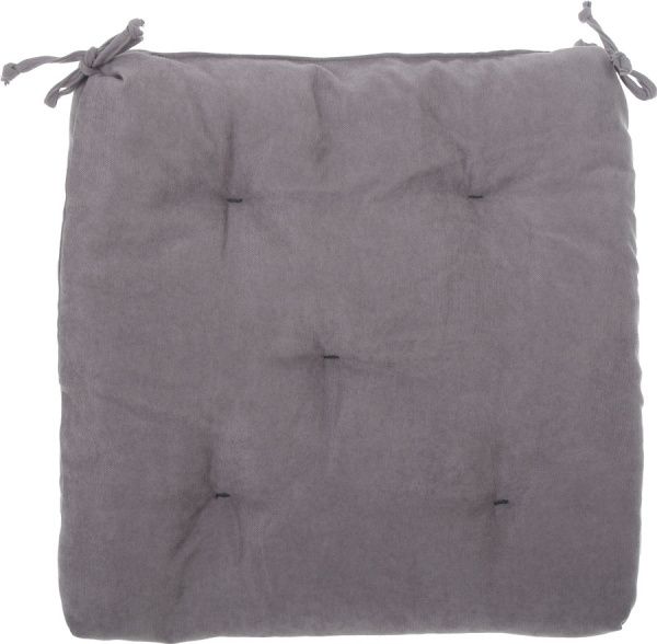 Подушка на стул Велмарт 40х40х3 см темно-серый