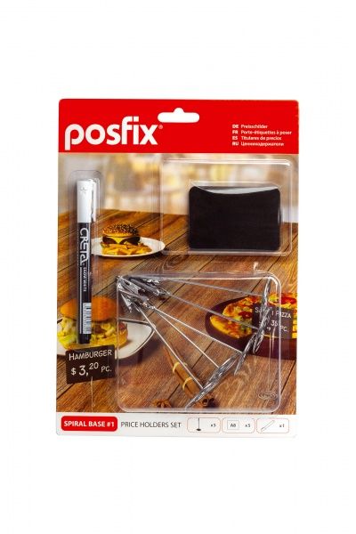 Держатель металлический для ценников SPIRAL BASE #1 (5 шт.)