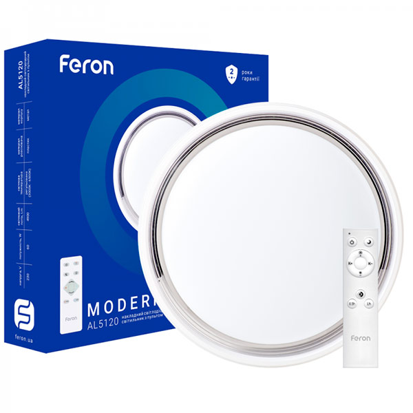 Світильник світлодіодний Feron AL5120 Modern з пультом д/у 60 Вт білий 3000-6500 К 