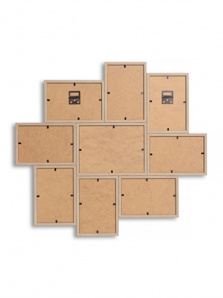 Коллаж Velista (8х10х15, 1х13х18) світле дерево 9 фото 10x15 см светлое дерево 