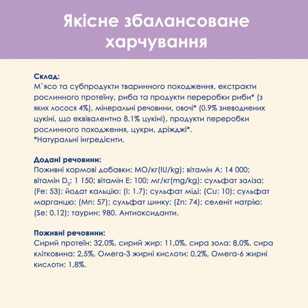 Корм для дорослих котів Cat Chow Sensitive вологий з лососем та цукіні в желе 85 г