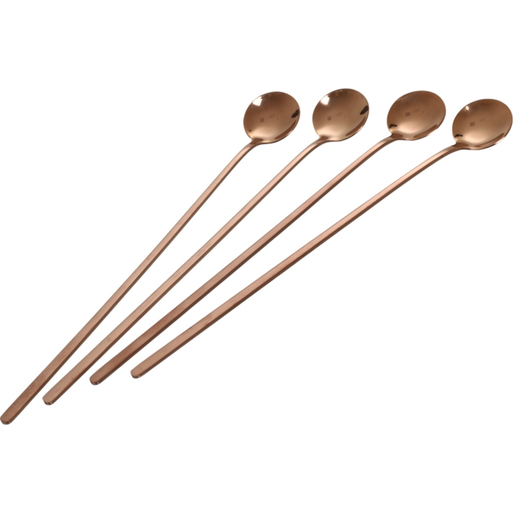 Набор коктейльных ложек Fiora Salerno Rose Gold 24,5х3 см нержавеющая сталь 4 шт.