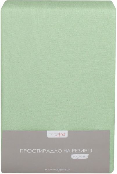 Простынь на резинке 160x200 см салатовый Homeline 