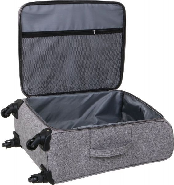 Валіза сірий на колесах 35х20х53 см 