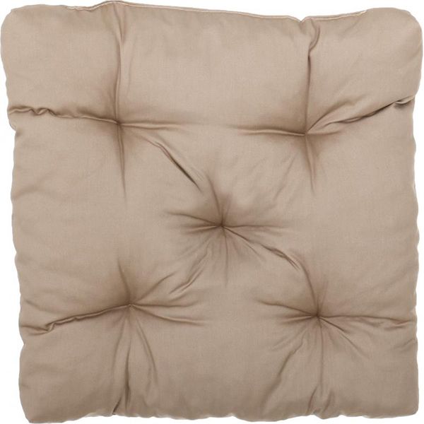 Подушка на стул Indigo цветная серия Puff 40х40х8 см бежевая