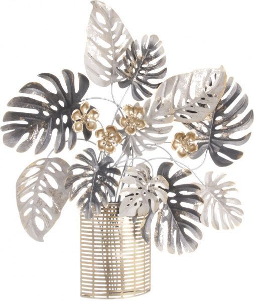 Декор настенный Bouquet 66x74 см серый с коричневым 