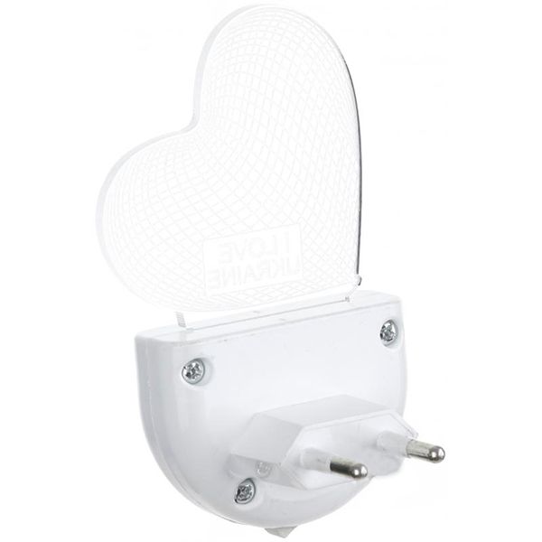 Ночник Aukes I love Ukraine 3D LED RGB 0.5 Вт белый 