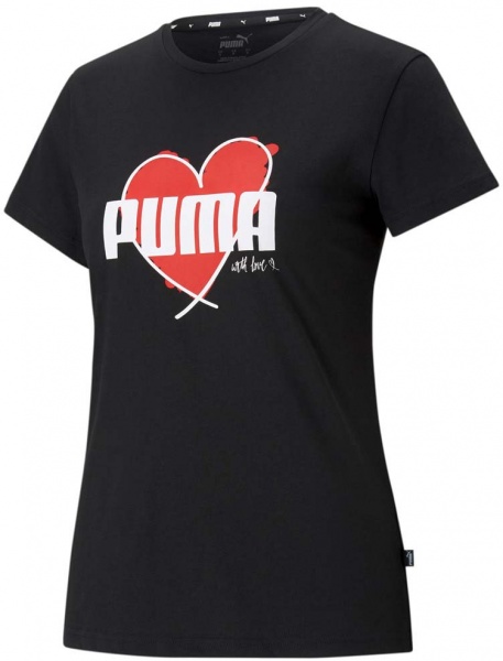 Футболка Puma HEART TEE 58789701 р.M чорний
