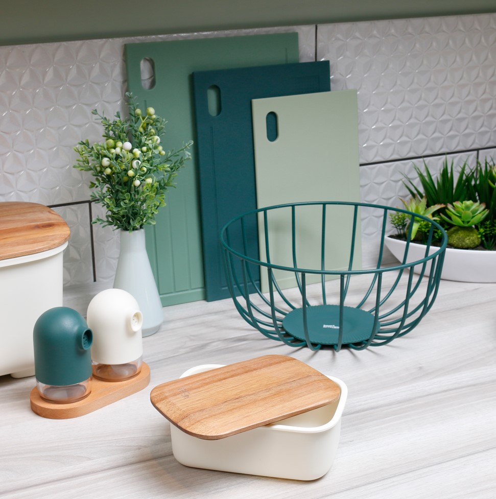 Набор для соли и перца Smart Kitchen by Flamberg Duck green/milk white 14,8х7,3 см