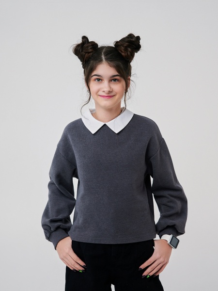 Джемпер для дівчинки Smil р.152 темно-сірий 116610 